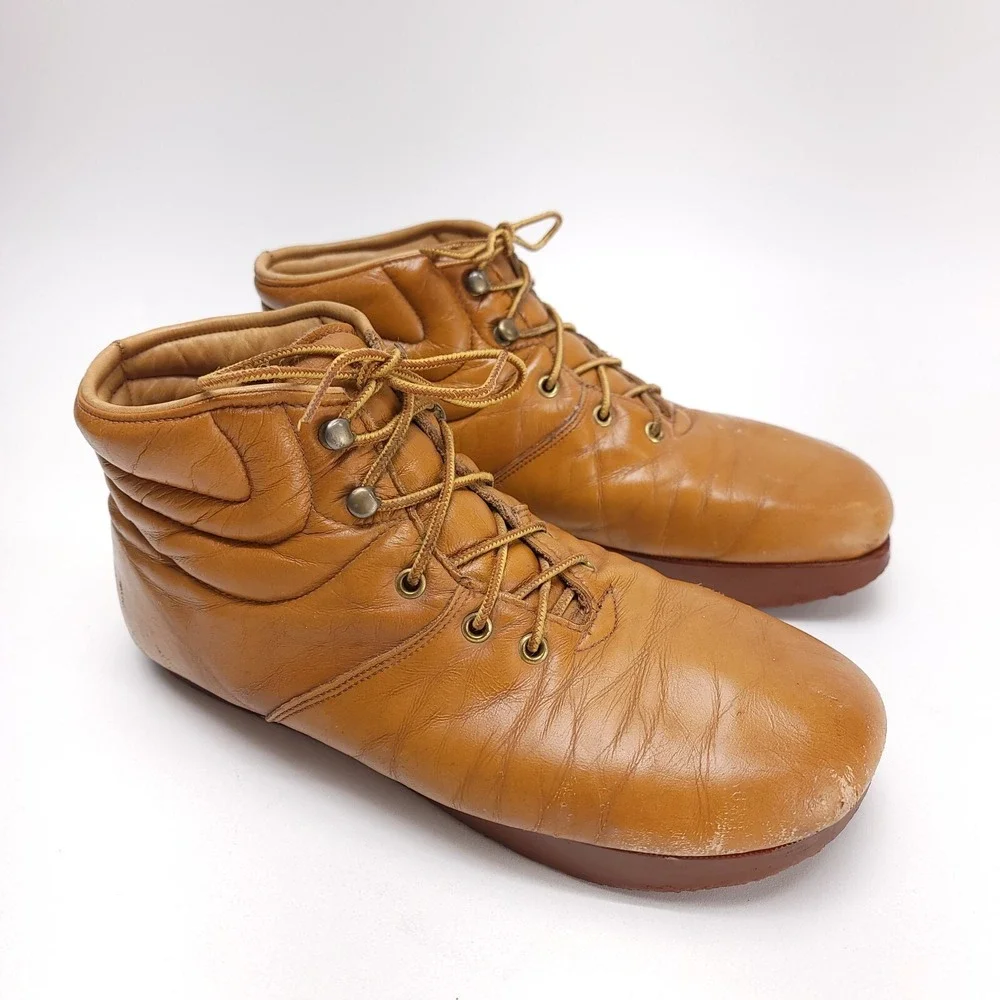 Vintage Roots Men's Leather Shoes Boots‎ 10.5 M Natural Footwear Whiskey Brown